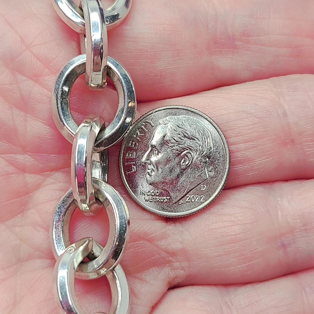 Sterling Silver Oval Link Braclet - image 6